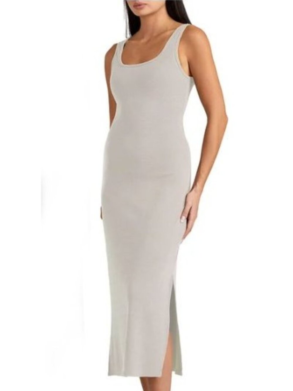 Frank and Oak Ribbed Knit Tank Dress - Creamy Pink - NEW